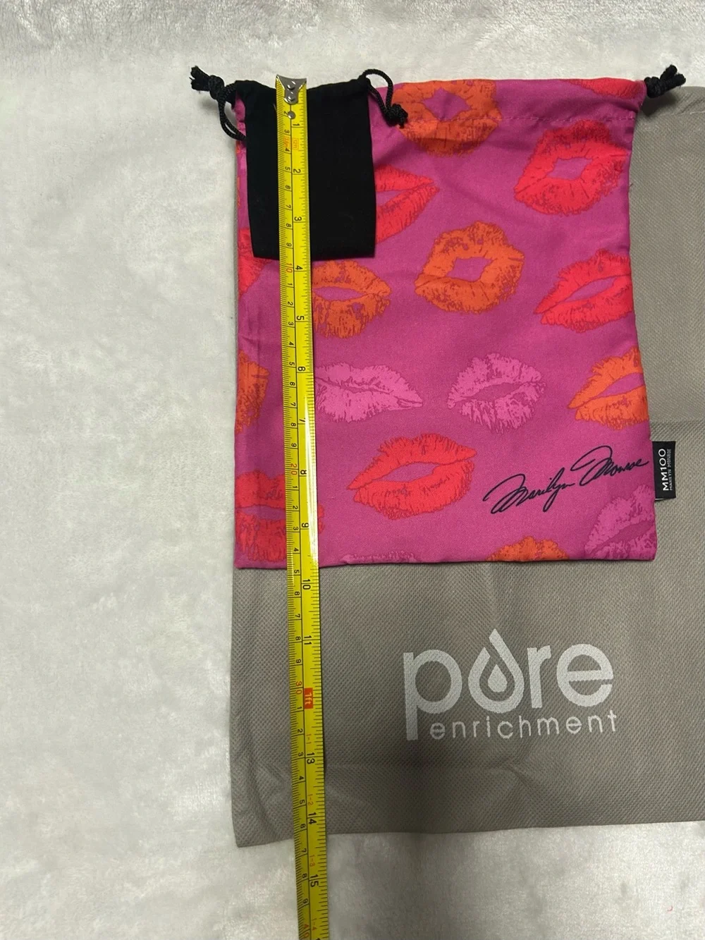 1 black small velvet drawstring gift pouch storage 3 gray pink dust bags